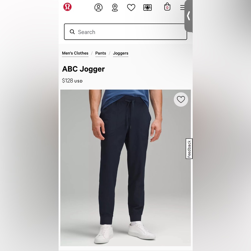 NWT lululemon ABC Jogger in True Navy, $128 Retail